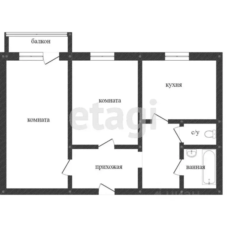 2-к кв. Костромская область, Кострома Паново мкр, 25 (50.1 м) - Фото 2