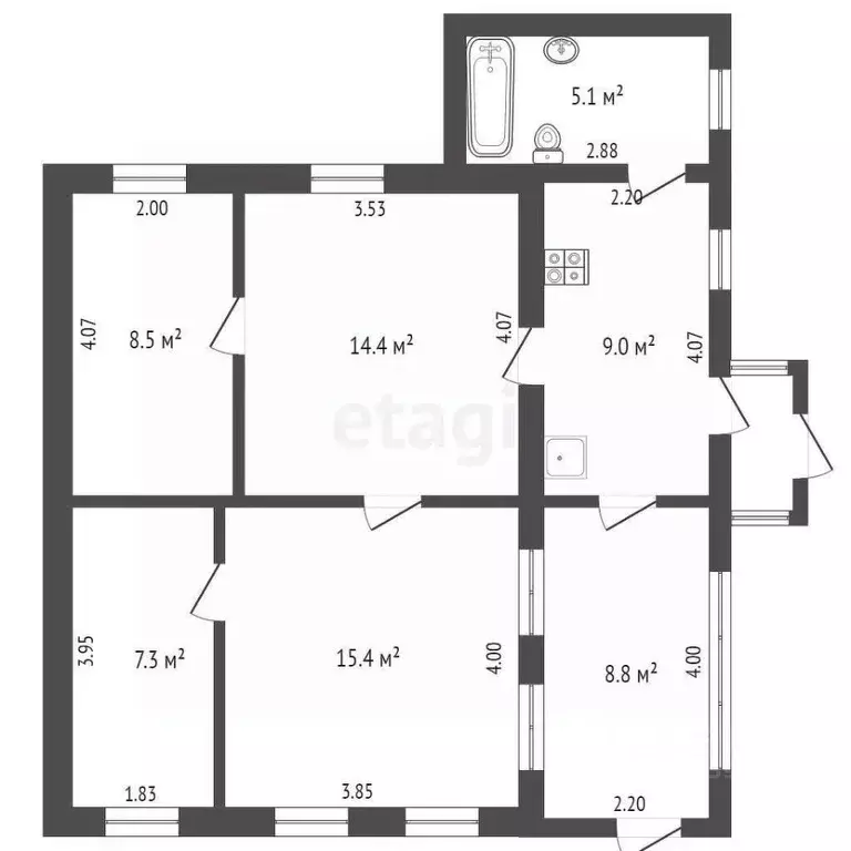 Дом в Ростовская область, Таганрог ул. Нижняя Линия, 275 (70 м) - Фото 1