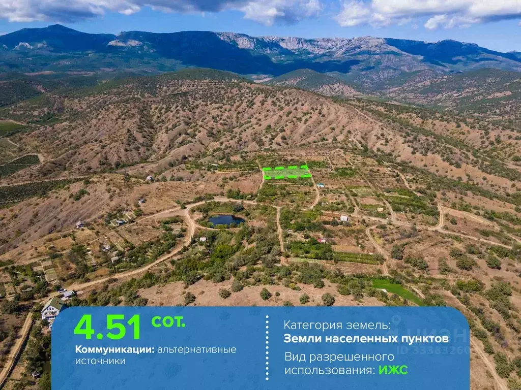 Участок в Крым, Алушта муниципальный округ, с. Рыбачье  (4.51 сот.) - Фото 2