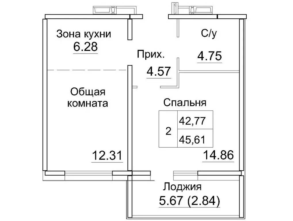 2-комнатная квартира: Новосибирский район, рабочий посёлок Краснообск, ... - Фото 0