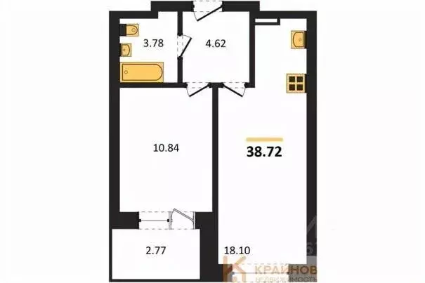 1-к кв. Воронежская область, Воронеж Транспортная ул., 58 (38.72 м) - Фото 0