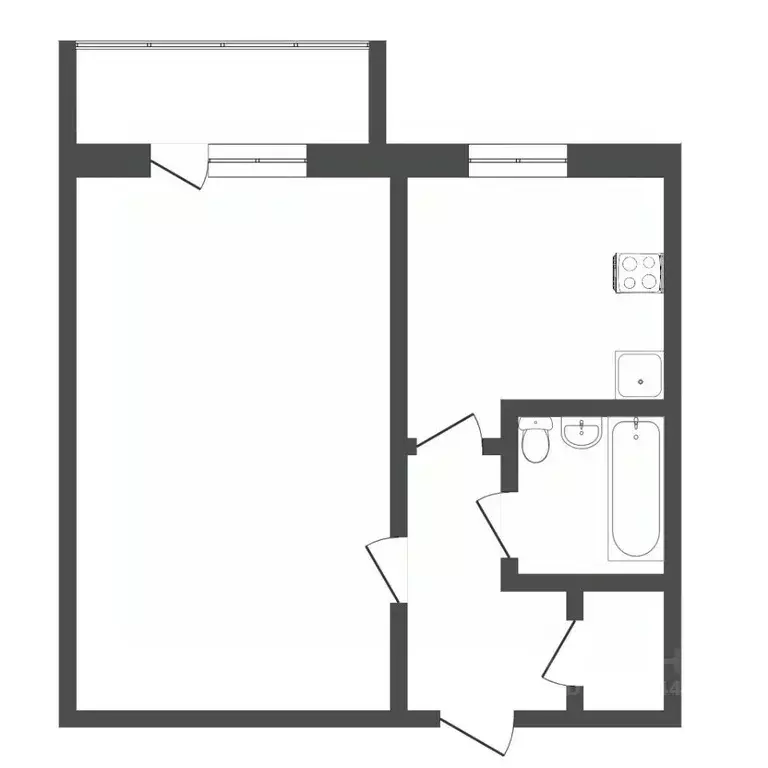1-к кв. Тюменская область, Тюмень проезд Геологоразведчиков, 16 (31.0 ... - Фото 0