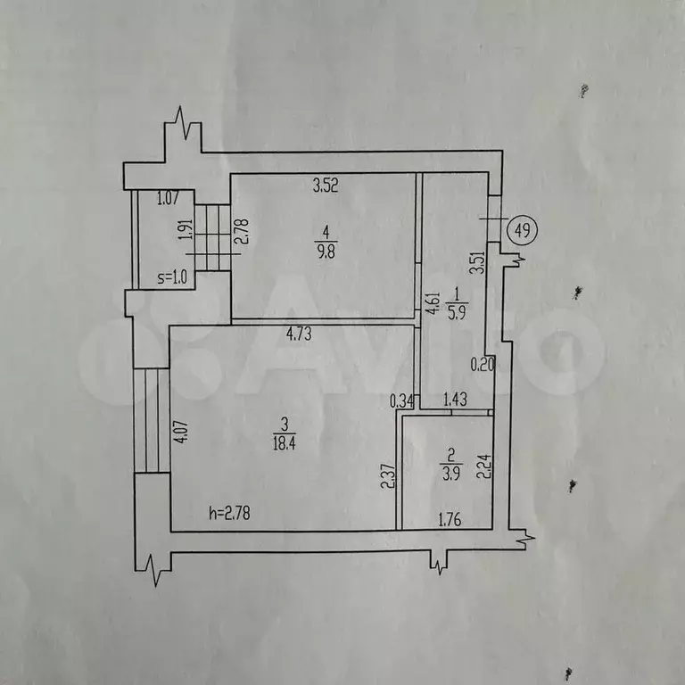 1-к. квартира, 38 м, 1/5 эт. - Фото 0