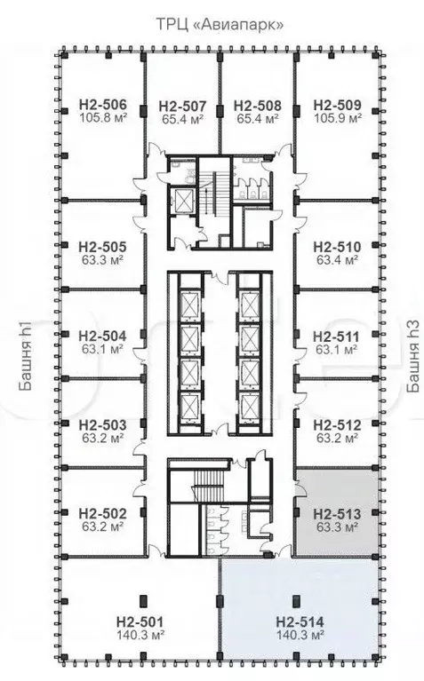 Офис в Москва Ходынский бул., 6с2 (140 м) - Фото 1