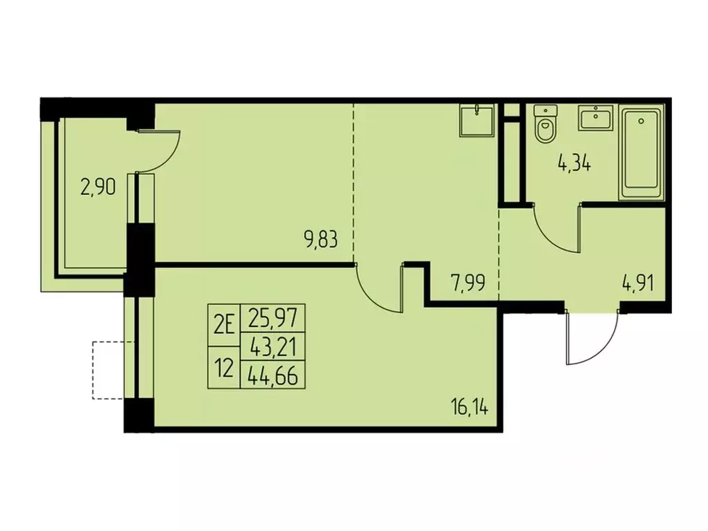 2-к кв. Московская область, Ивантеевка Пушкинский городской округ, ул. ... - Фото 1