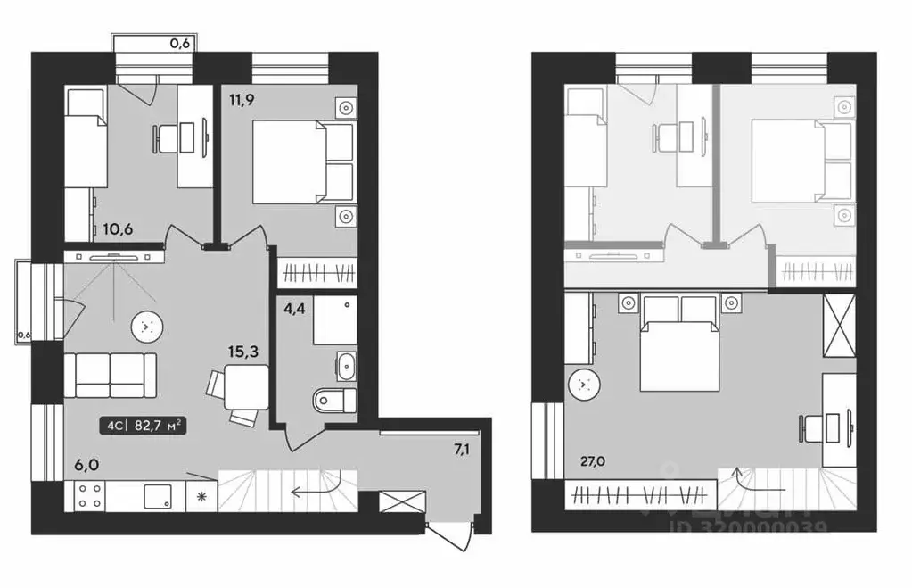 2-к кв. Новосибирская область, Мошковский район, пос. Октябрьский ул. ... - Фото 1