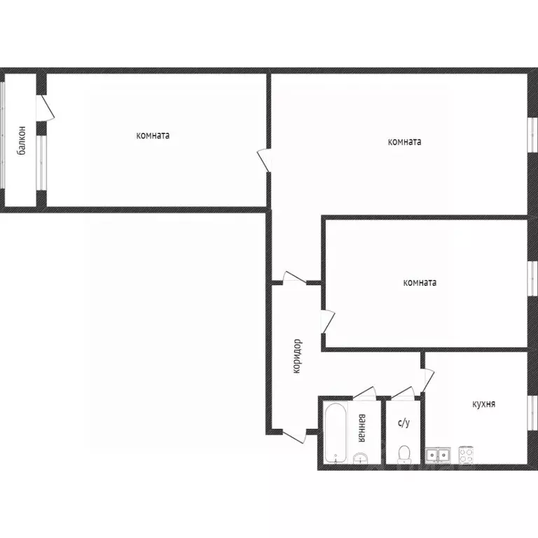 3-к кв. Свердловская область, Нижний Тагил Ленинградский просп., 104 ... - Фото 2