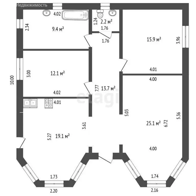 Дом в деревня Нижняя Лужна, НСТ Эколог (102.4 м) - Фото 1