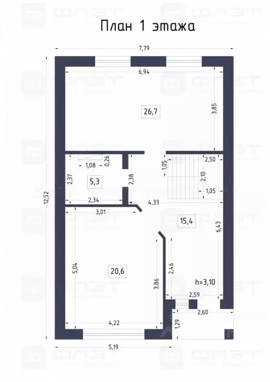 Дом в Татарстан, Высокогорское с/пос, пос. Инеш ул. Дружбы (144 м) - Фото 2