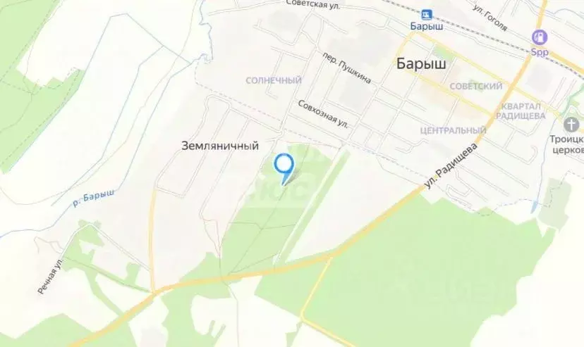 Участок в Ульяновская область, Барышский район ул. Полевая, 15 (13.9 ... - Фото 0