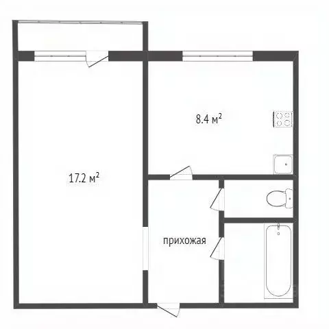 1-к кв. Белгородская область, Белгород Молодежная ул., 16а (34.0 м) - Фото 1