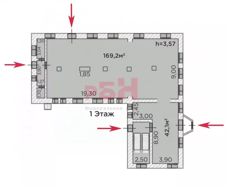 Торговая площадь в Тюменская область, Тюмень ул. Герцена, 95А (180 м) - Фото 2
