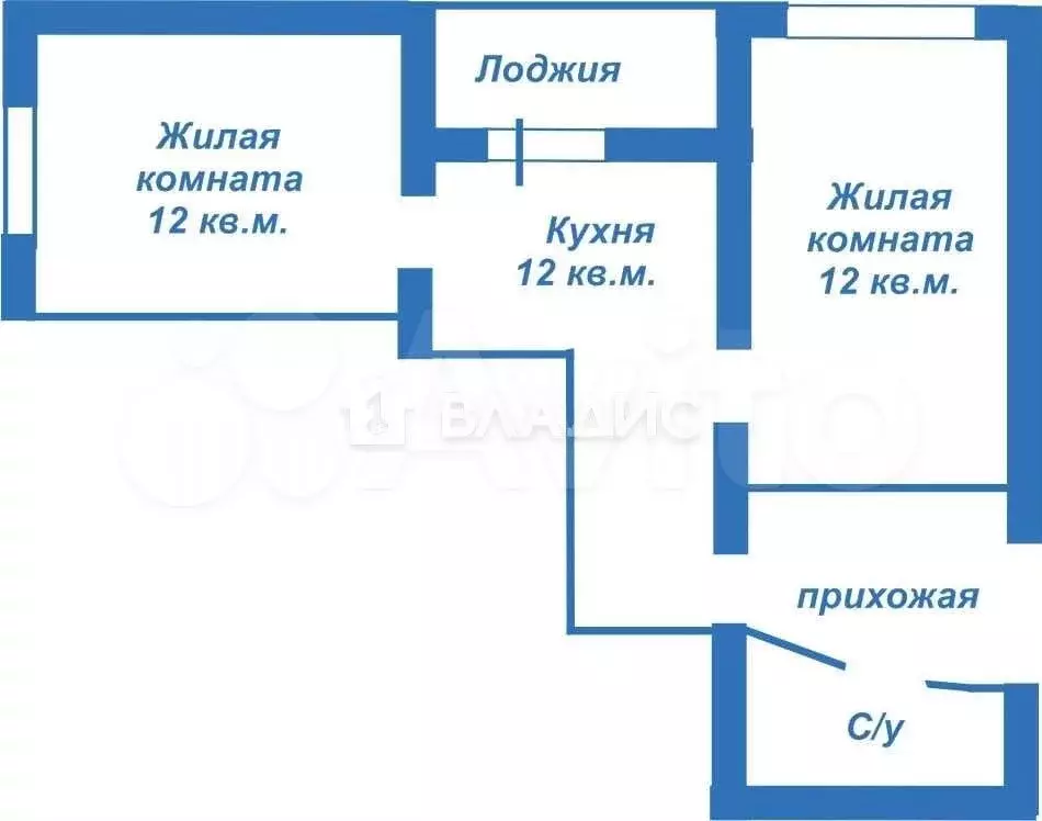 2-к. квартира, 45 м, 1/5 эт. - Фото 0