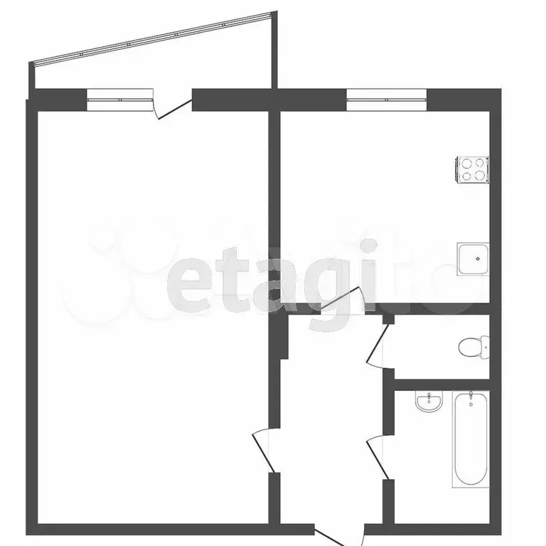1-к. квартира, 34,5 м, 8/9 эт. - Фото 0