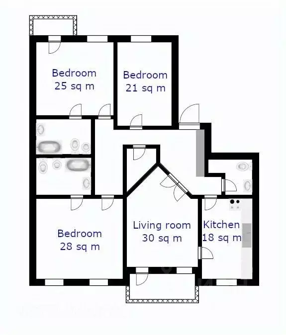 4-к кв. Москва ул. Остоженка, 25 (180.0 м) - Фото 1