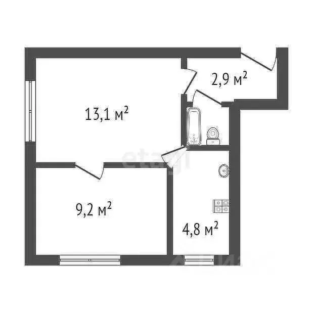 2-к кв. Владимирская область, Ковров ул. Васильева, 11 (31.7 м) - Фото 0
