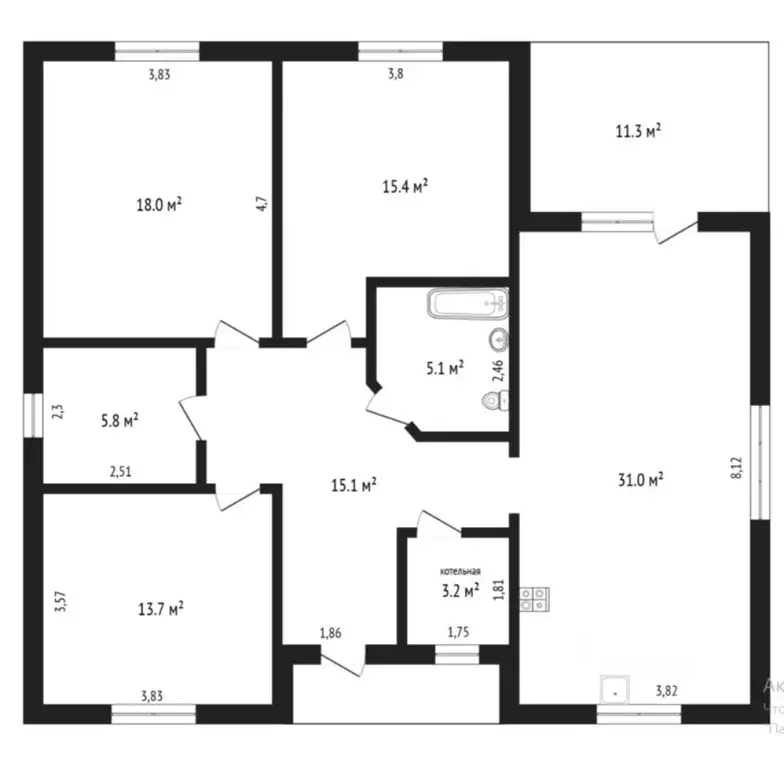 Коттедж в Тюменская область, Тюмень ул. Родных Людей (119 м) - Фото 2