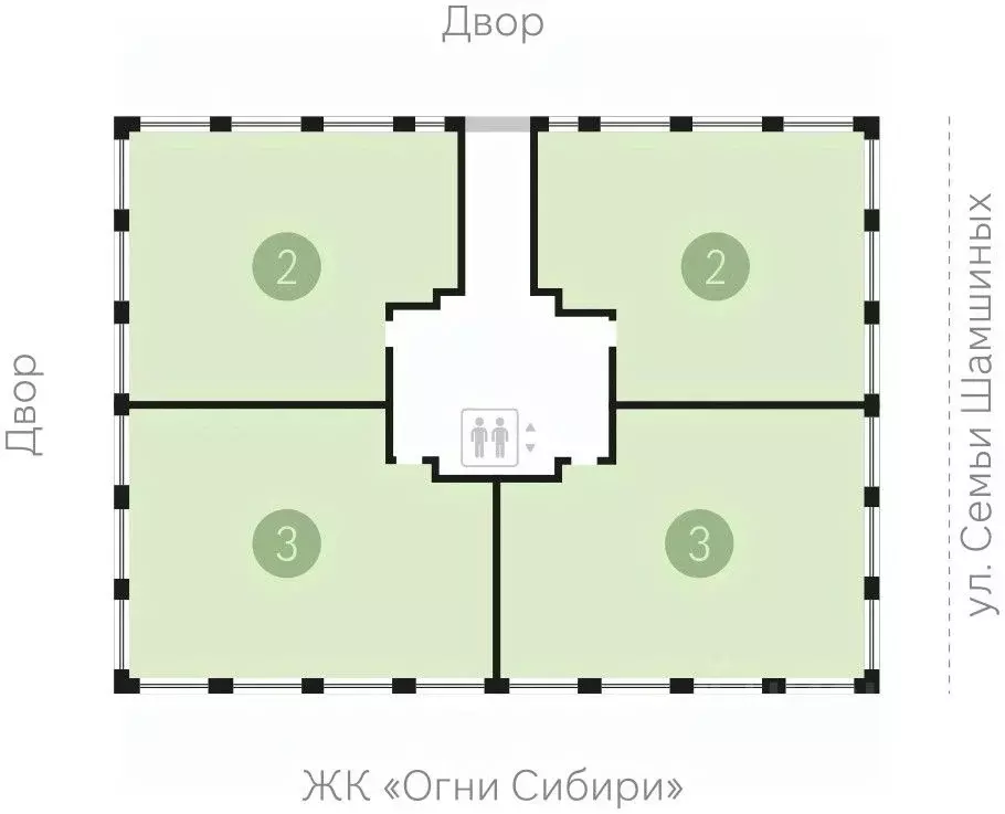 2-к кв. Новосибирская область, Новосибирск ул. Семьи Шамшиных, 93 ... - Фото 1
