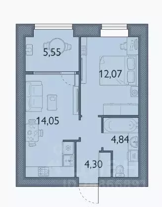 1-к кв. Брянская область, Брянский район, пос. Мичуринский, ... - Фото 1