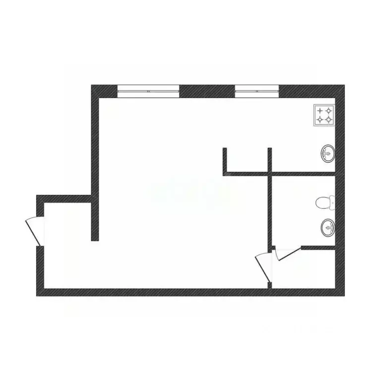Студия Белгородская область, Белгород ул. Мичурина, 54 (31.25 м) - Фото 2
