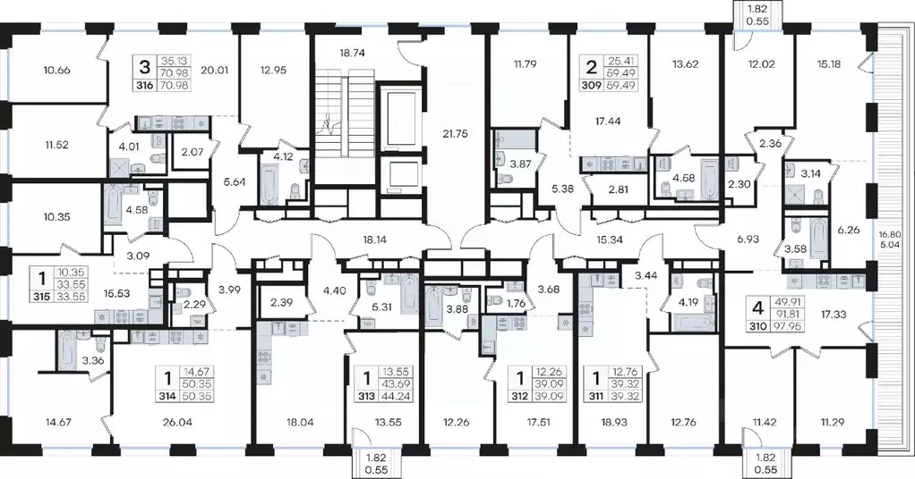 2-к кв. Нижегородская область, Нижний Новгород Глоракс Премиум Гребной ... - Фото 2