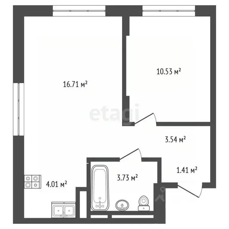 2-к кв. Московская область, Домодедово городской округ, с. Ям ул. ... - Фото 2