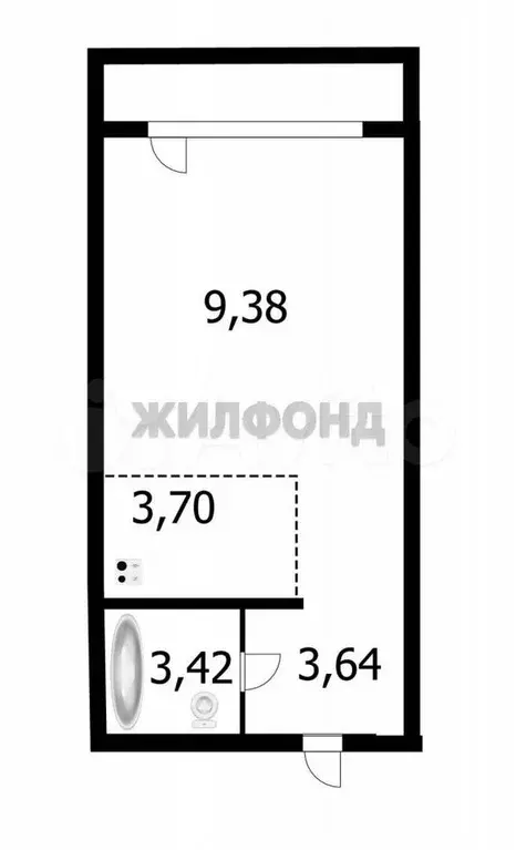 Квартира-студия, 20,3 м, 3/17 эт. - Фото 0