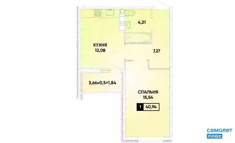 1-комнатная квартира: Краснодар, улица имени Героя Георгия ... - Фото 0