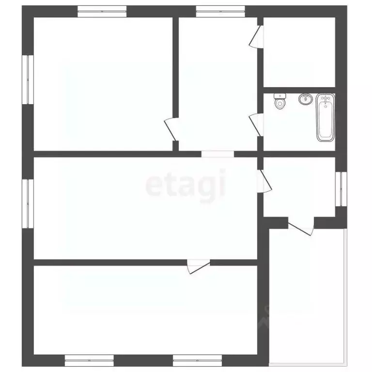 Дом в Ростовская область, пос. Целина 6-я линия (48 м) - Фото 2