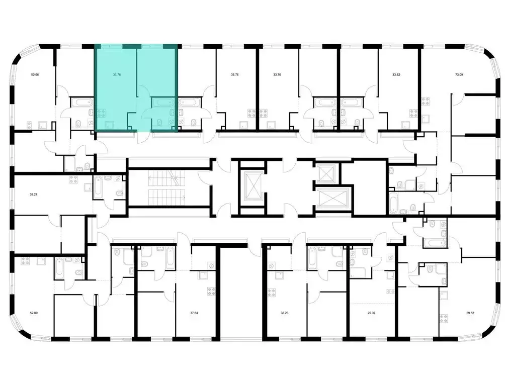 1-комнатная квартира: Казань, ЖК Таулар (33.76 м) - Фото 1