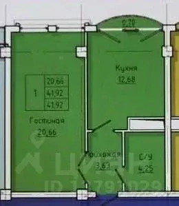 1-к кв. Кабардино-Балкария, Нальчик ул. Тлостанова, 28 (43.0 м) - Фото 1