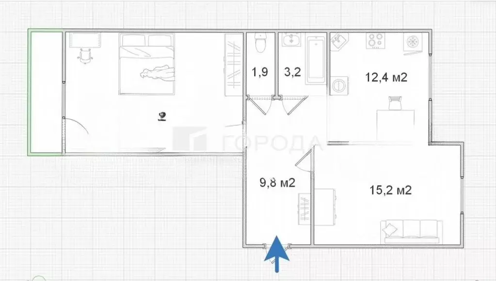 2-к кв. Новосибирская область, Новосибирск Кавалерийская ул., 9 (65.0 ... - Фото 2