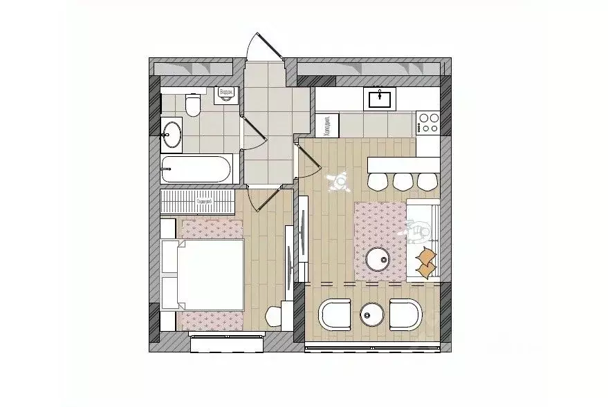 2-к кв. Кировская область, Киров Мелькомбинатовский проезд, 3 (42.2 м) - Фото 1