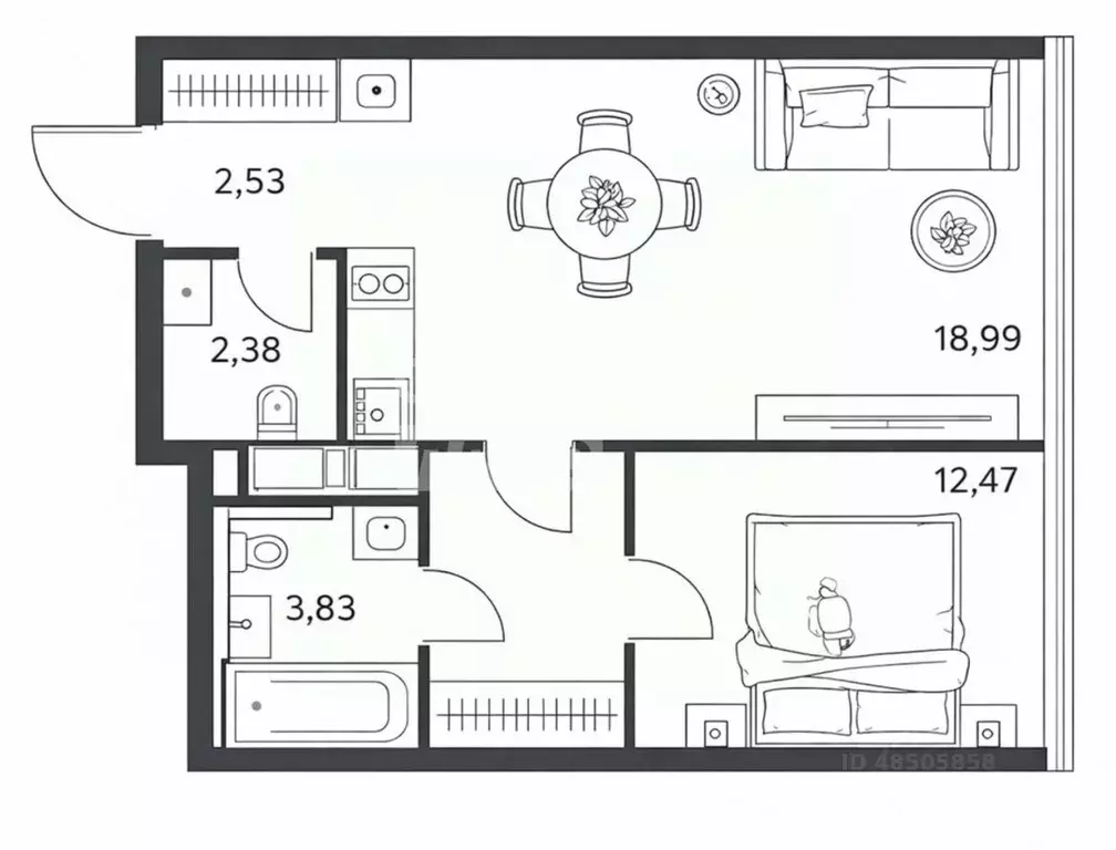 2-к кв. Москва Шереметьевская ул., 21 (40.2 м) - Фото 1