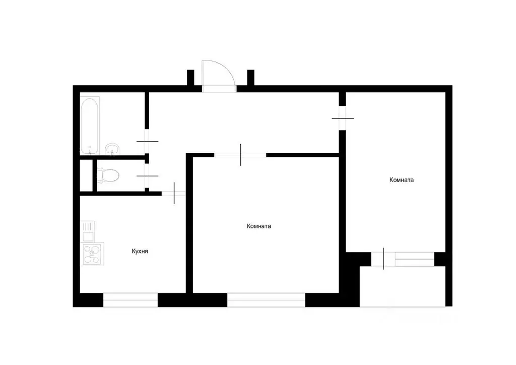 2-к кв. Москва Старобитцевская ул., 23К2 (55.0 м) - Фото 1