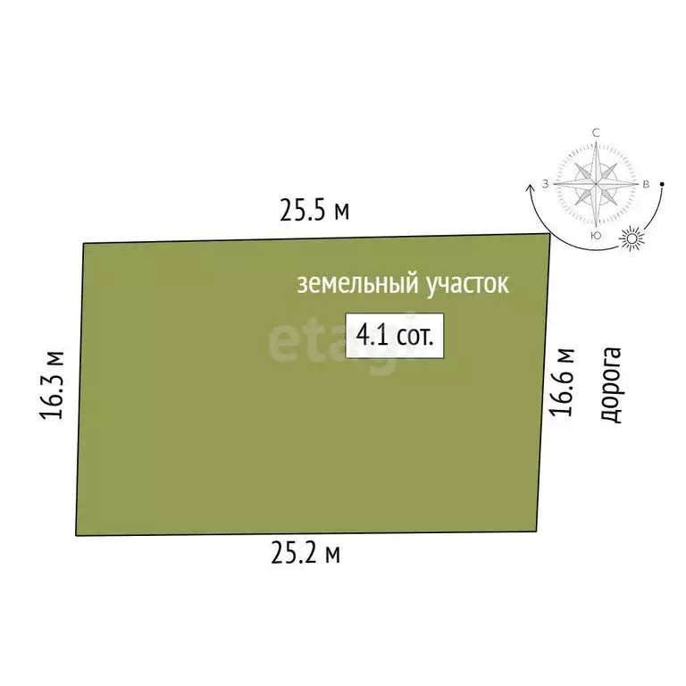 Участок в Симферопольский район, Мирновское сельское поселение (4.1 м) - Фото 1