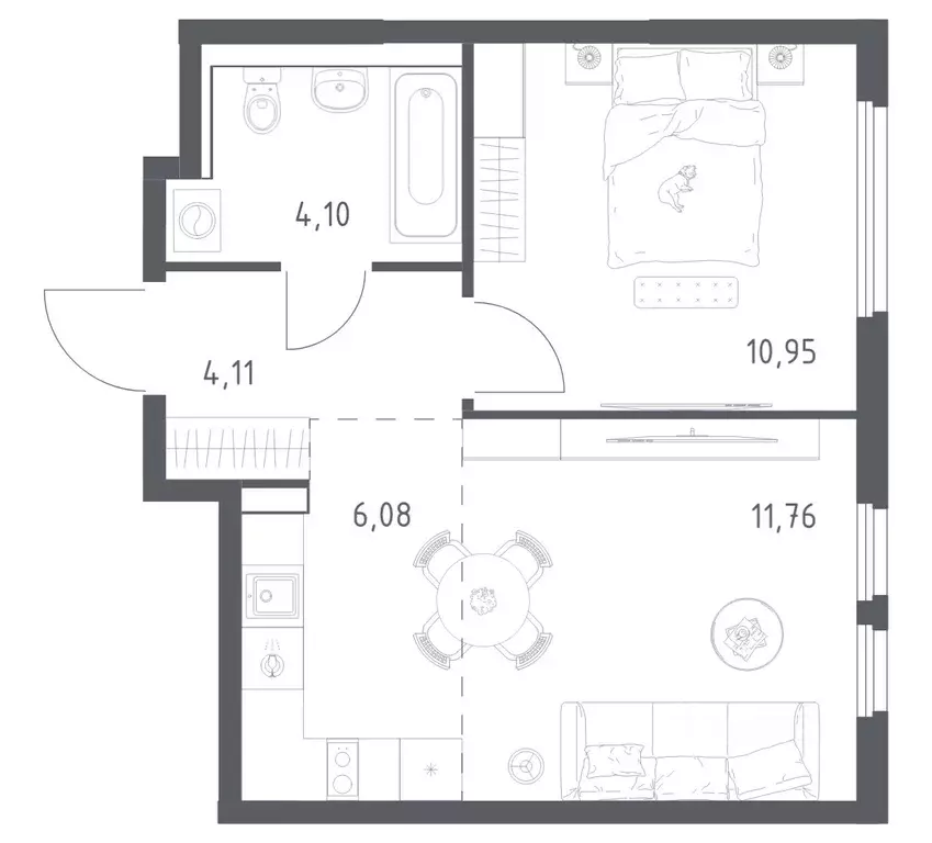 1-к кв. Московская область, Ленинский городской округ, Мисайлово пгт, ... - Фото 1