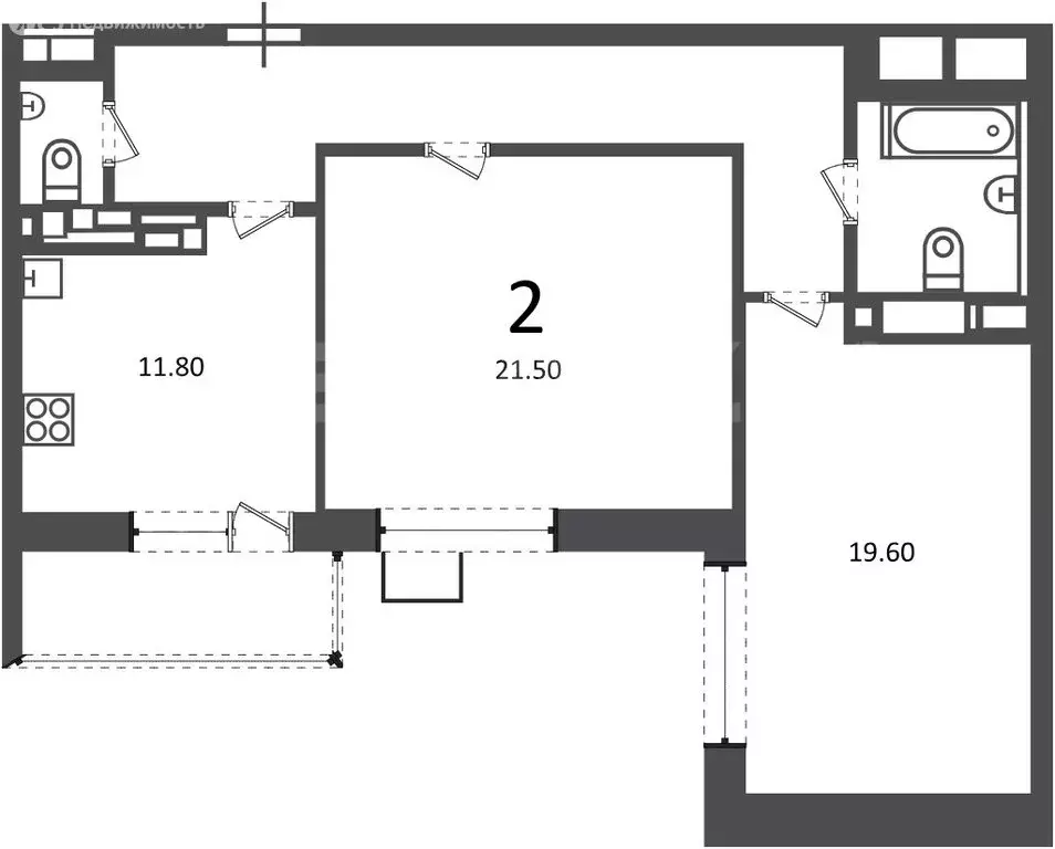 2-комнатная квартира: Москва, Касимовская улица, 39к2 (73.6 м) - Фото 1