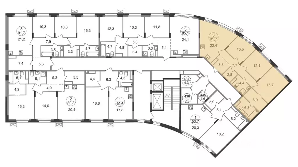 3-к кв. Московская область, Одинцовский городской округ, Заречье пгт ... - Фото 1