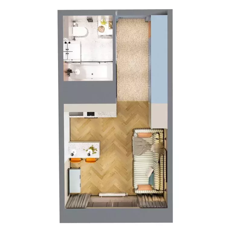 1-комнатная квартира: Иркутский муниципальный округ, рабочий посёлок ... - Фото 2