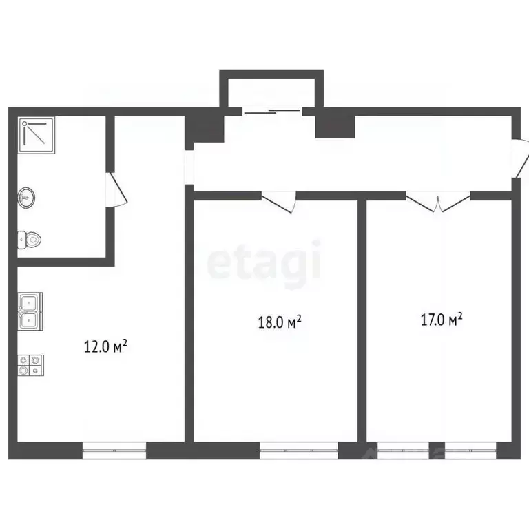 2-к кв. Москва Каширское ш., 58К1 (62.6 м) - Фото 2