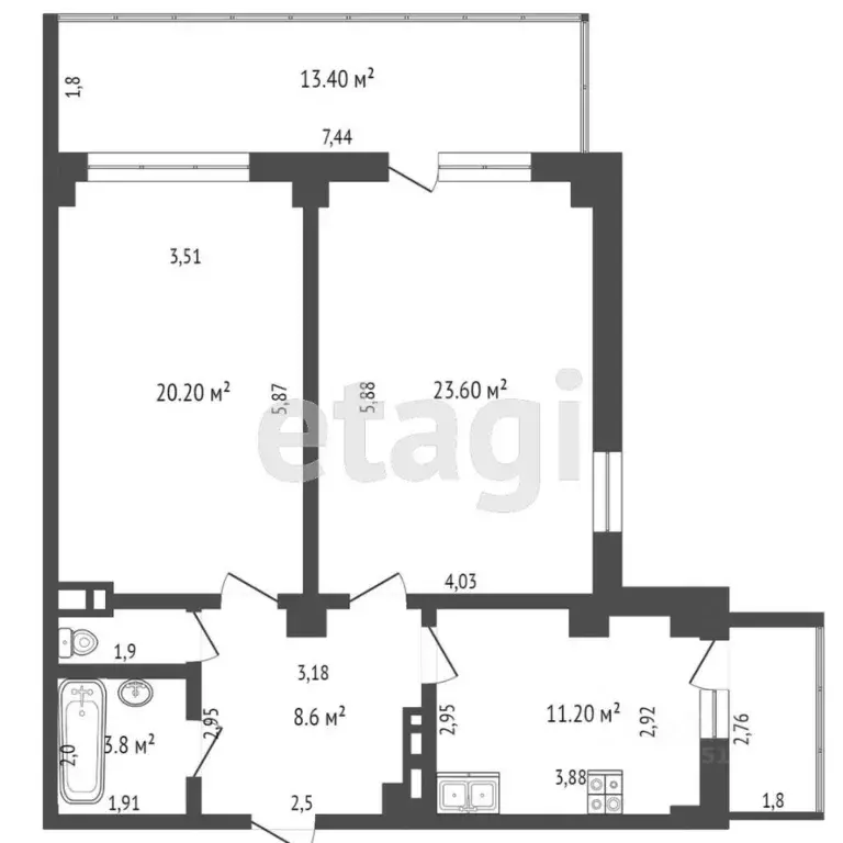 2-к кв. Ростовская область, Батайск ул. Северный Массив, 16 (87.0 м) - Фото 2