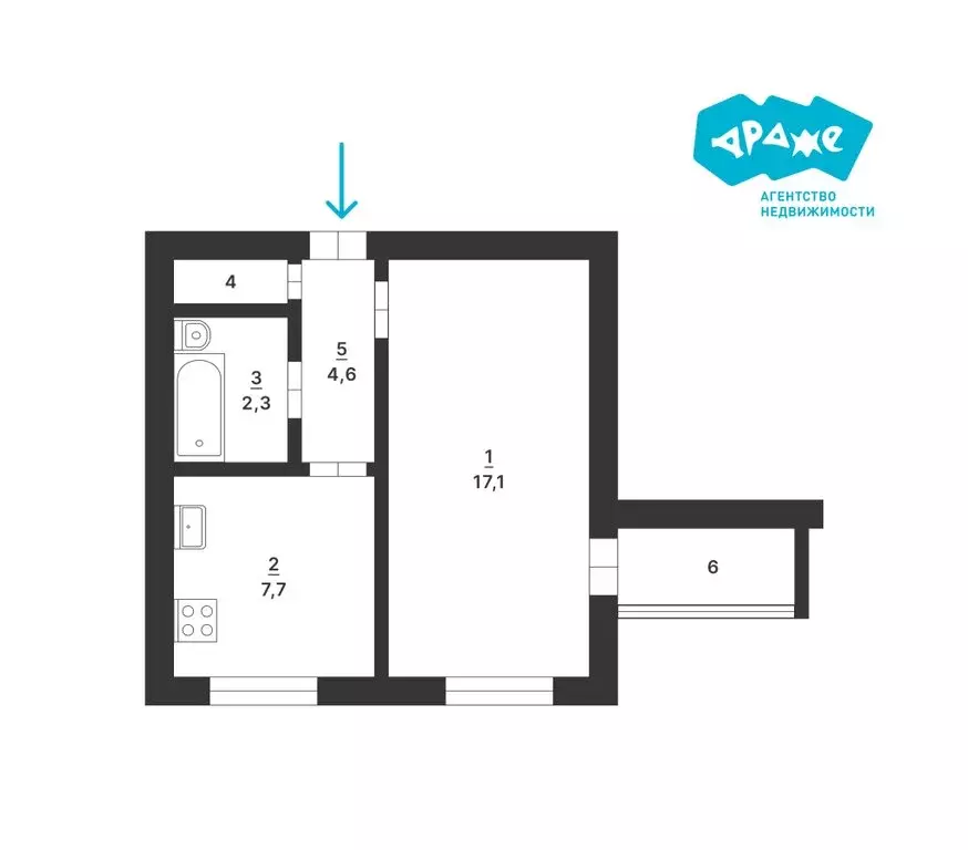 1-комнатная квартира: Екатеринбург, Сибирский тракт, 17 (32.2 м) - Фото 2