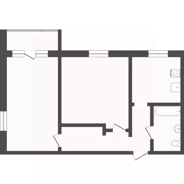 2-к кв. Тюменская область, Тюмень Ямская ул., 98 (41.9 м) - Фото 1
