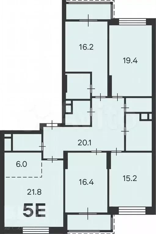 Аукцион: 5-к. квартира, 134,8 м, 11/15 эт. - Фото 1