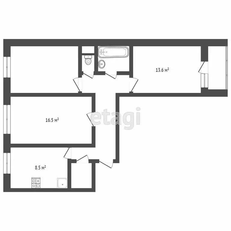 3-комнатная квартира: Ижевск, Ленинградская улица, 118 (67 м) - Фото 0