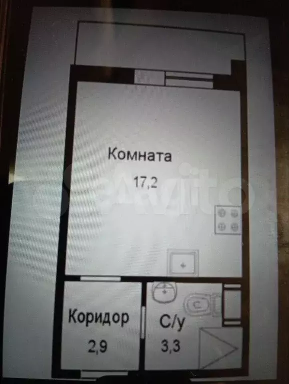 Квартира-студия, 23,4 м, 1/19 эт. - Фото 0