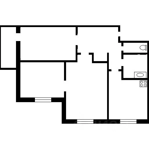 3-к кв. Ленинградская область, Тихвин 1-й мкр, 26 (59.0 м) - Фото 1