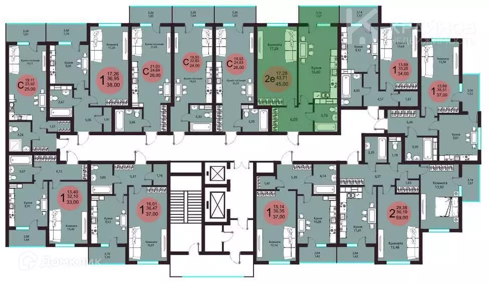Продаётся 1-к квартира, 45.28 м - Фото 1
