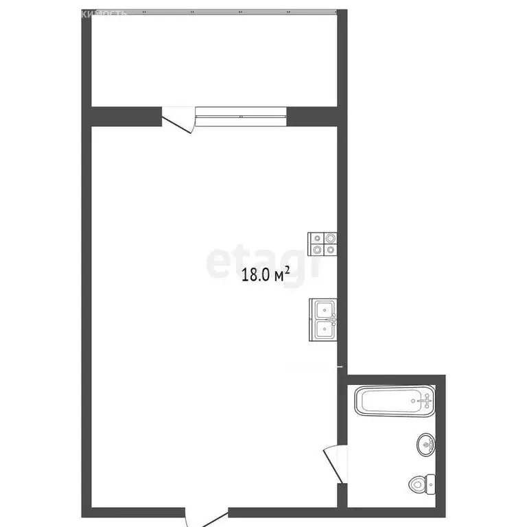 Квартира-студия: Батайск, улица Половинко, 280/3к1 (23.1 м) - Фото 1